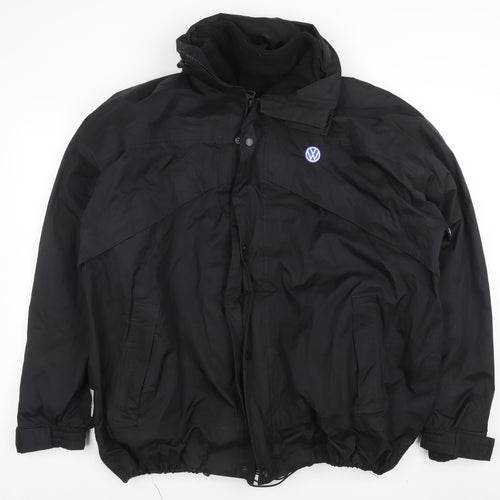 Result Mens Black XL Waterproof Parka Jacket with VW Logo