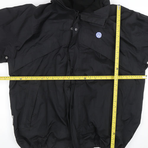 Result Mens Black XL Waterproof Parka Jacket with VW Logo