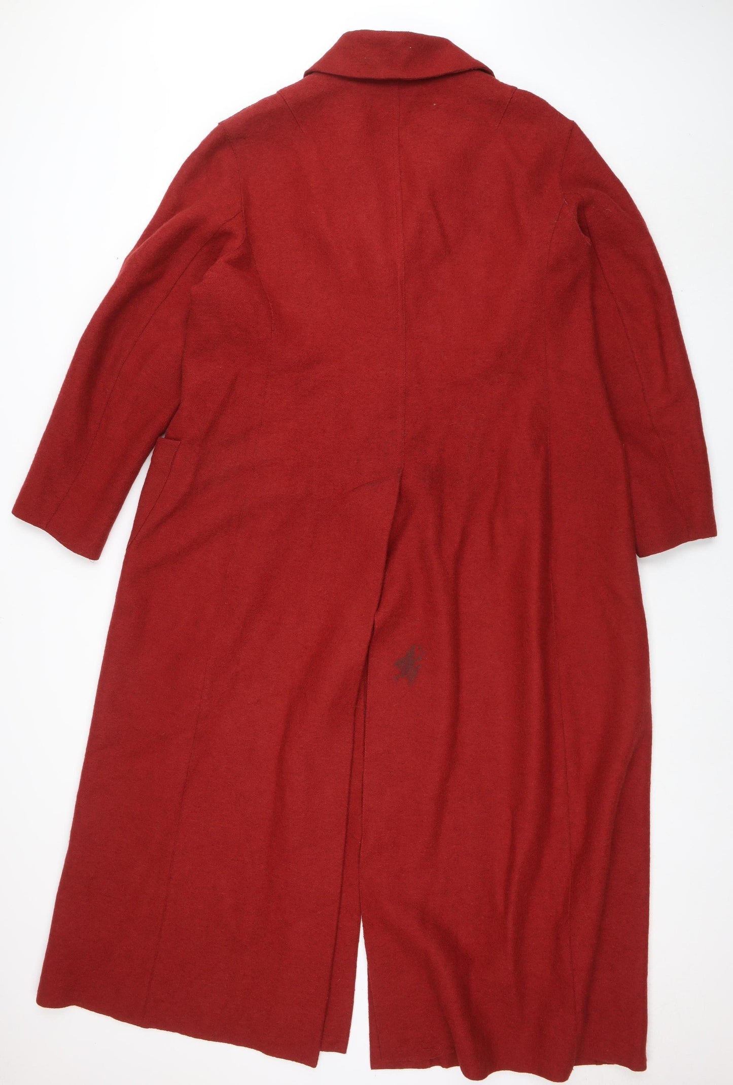 Peruvian Connection Women's Red Alpaca Wool Long Coatigan UK 22