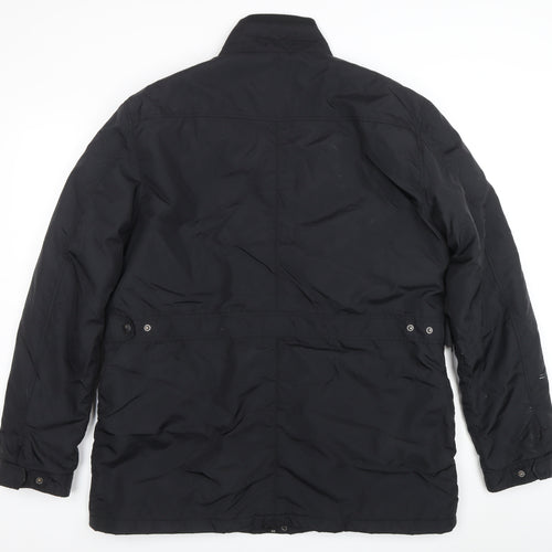 BHS Men’s Black XL Parka Jacket Nylon Mid-Length Winter Coat