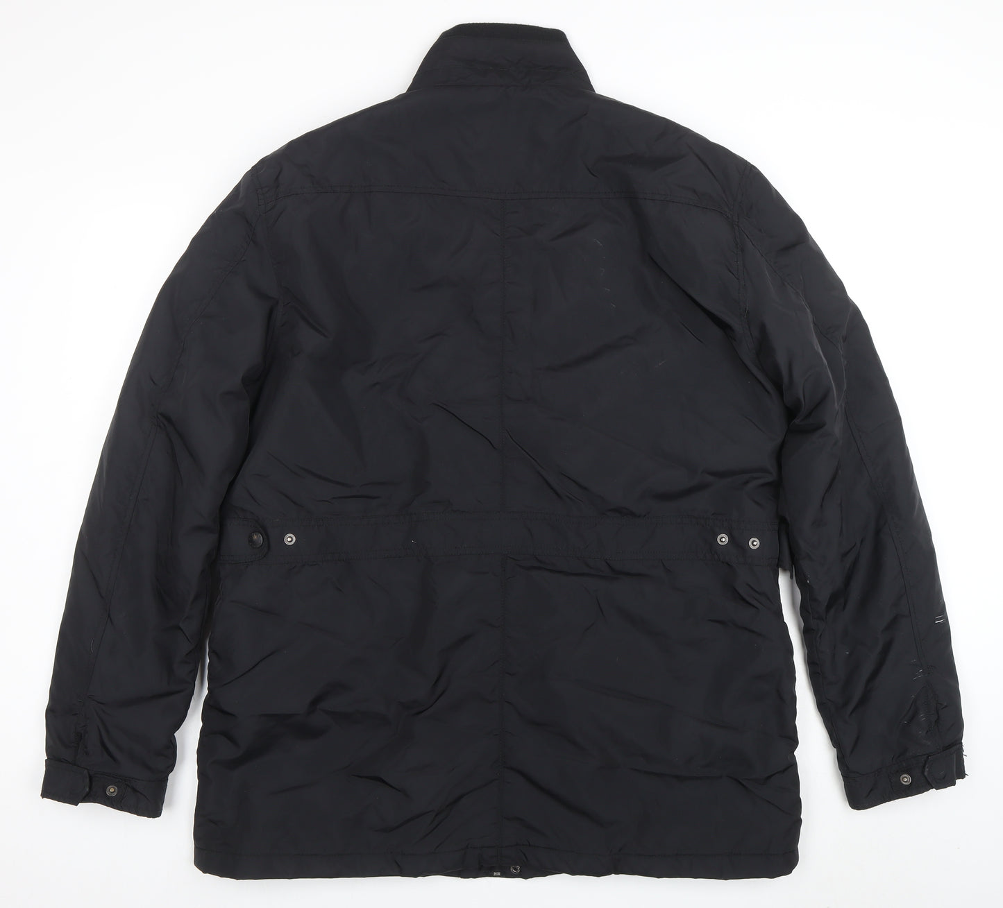 BHS Men’s Black XL Parka Jacket Nylon Mid-Length Winter Coat