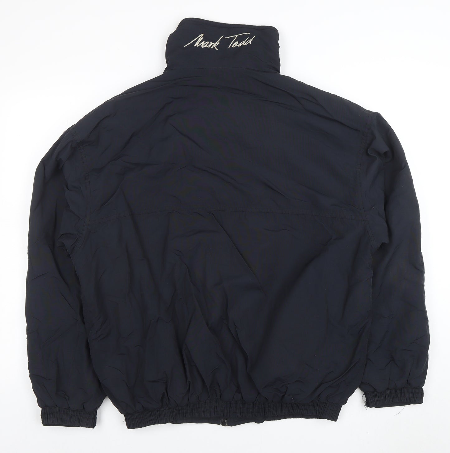 Mark Todd Men’s Black L Waterproof Windbreaker Jacket with Logo