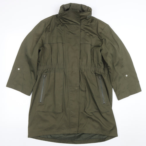 Axcent Women’s Green Parka Coat L Long Sleeve Zip Jacket