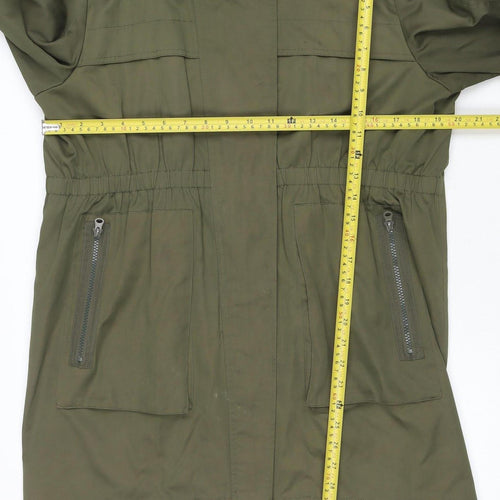 Axcent Women’s Green Parka Coat L Long Sleeve Zip Jacket