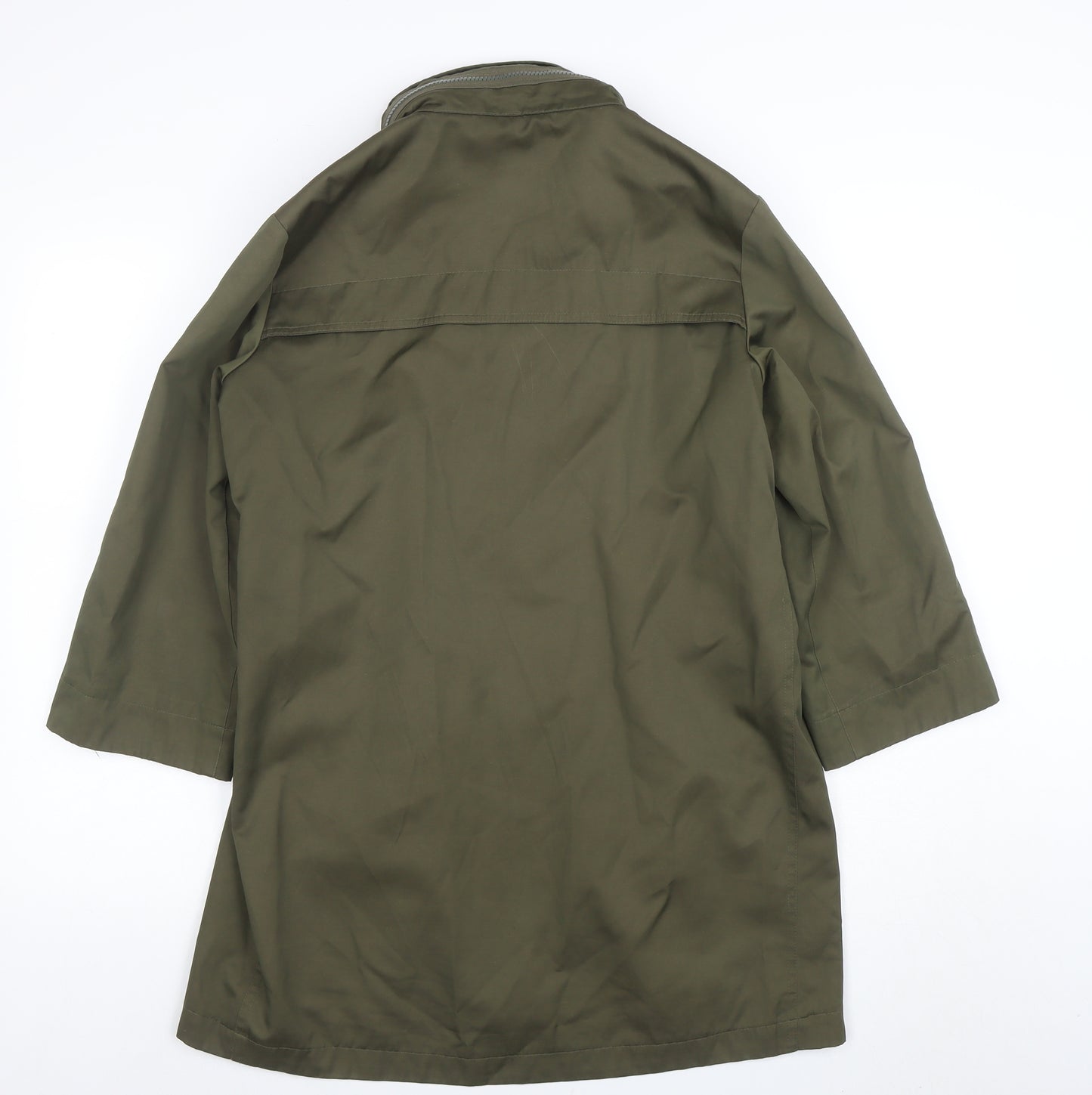 Axcent Women’s Green Parka Coat L Long Sleeve Zip Jacket