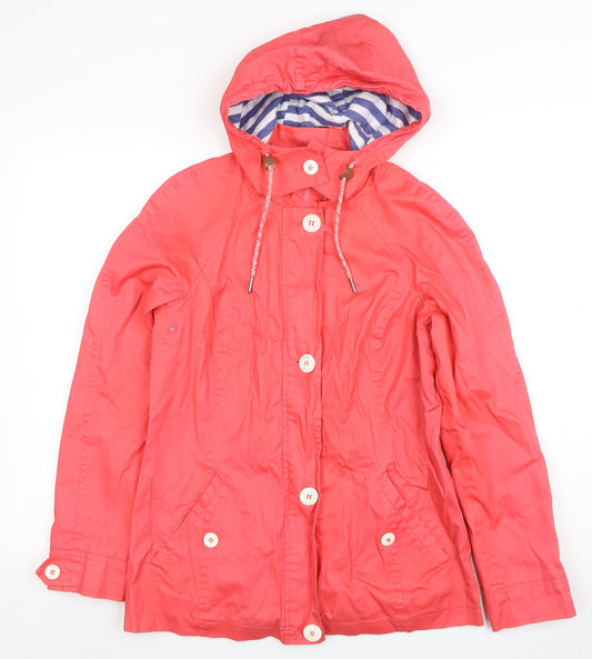 Maine New England Women's Pink Hooded Rain Coat Size 10