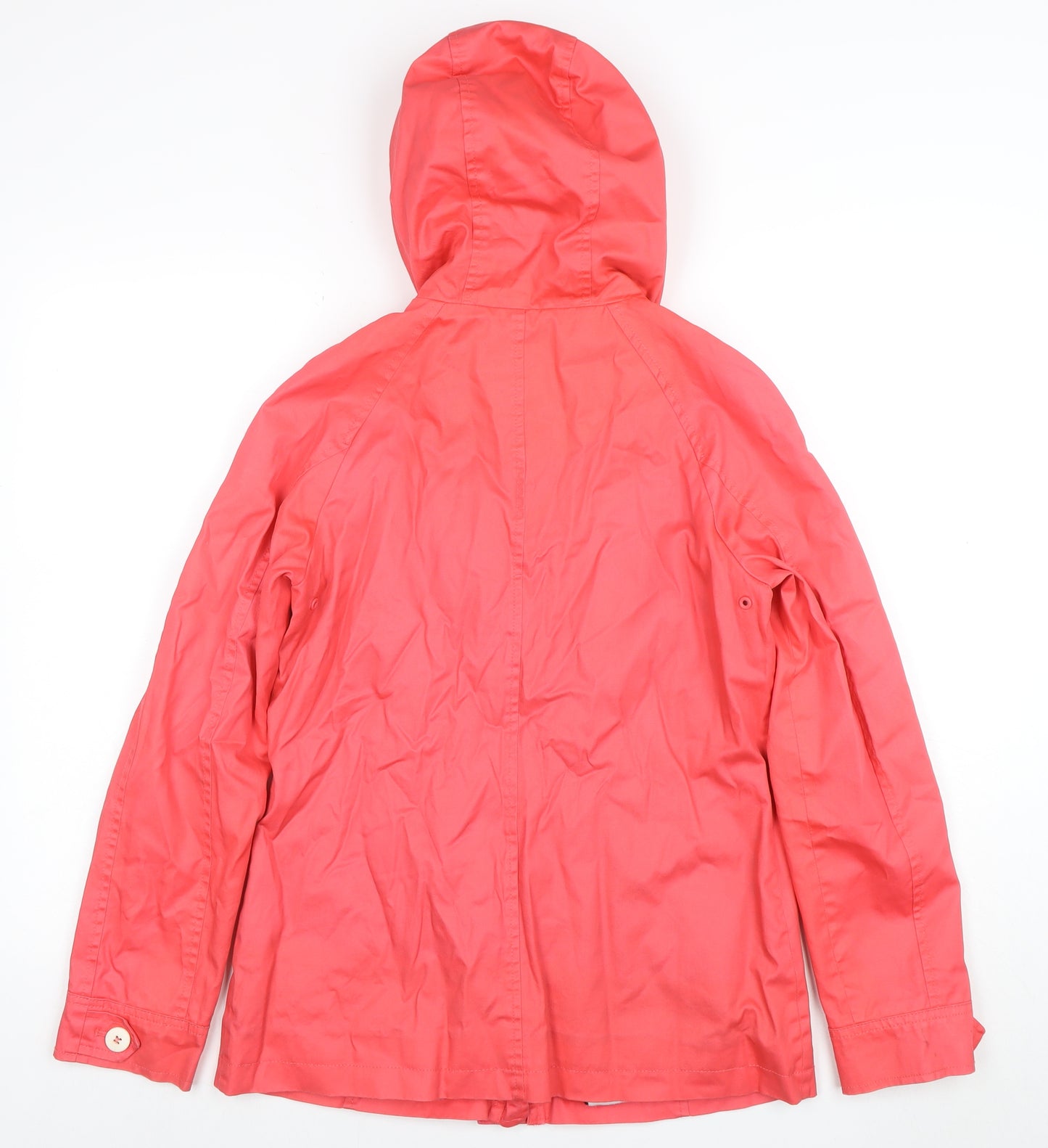 Maine New England Women's Pink Hooded Rain Coat Size 10
