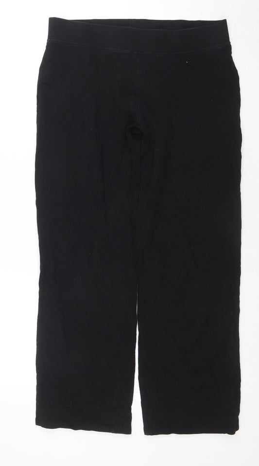 Marks and Spencer Women’s Black Size 12 Straight Leg Active Trousers