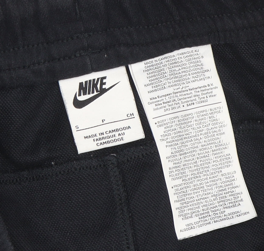 Nike Men's Black Jogger Sweatpants Size S Fleece Drawstring Tapered