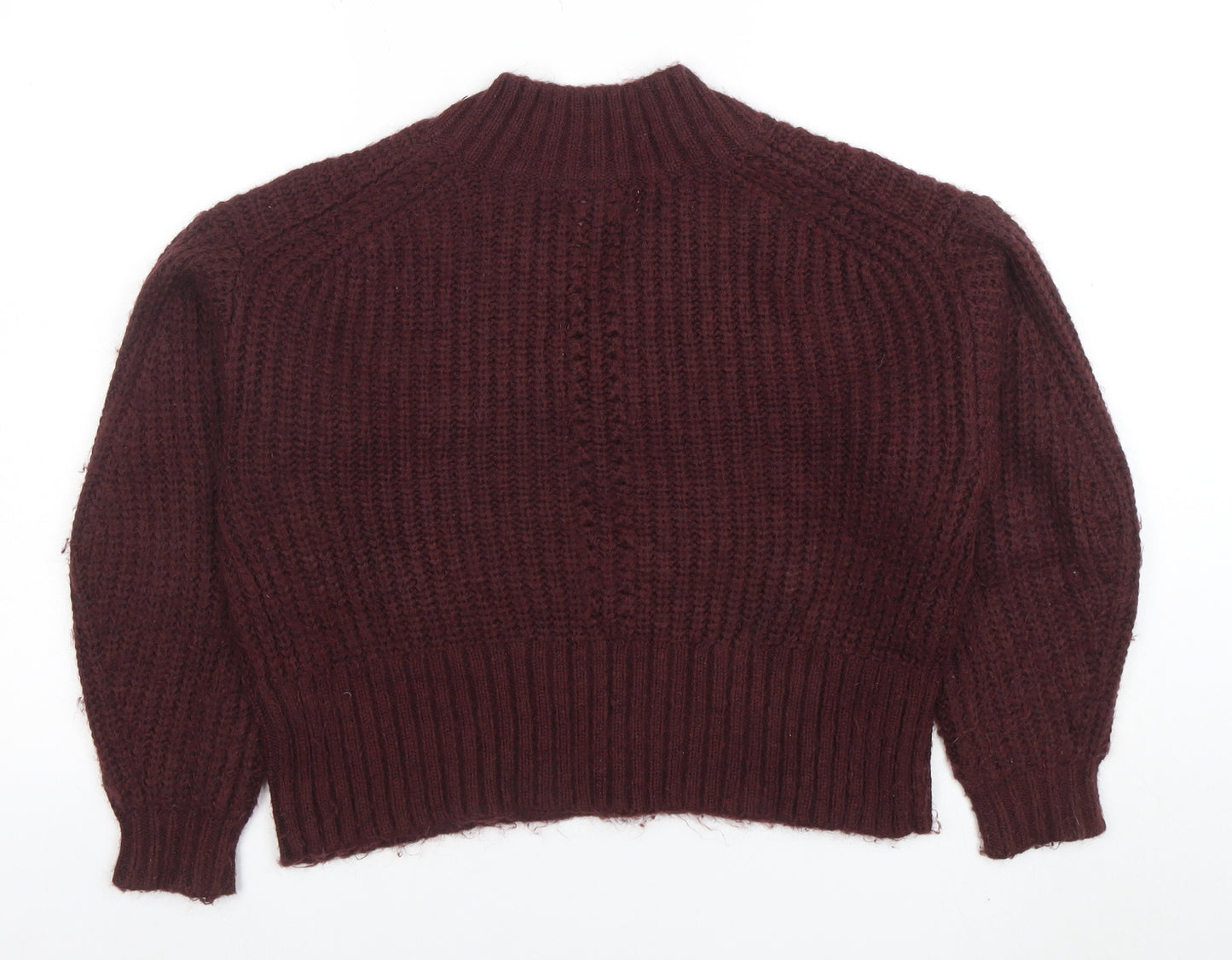 Marks and Spencer Per Una Women's Brown V-Neck Chunky Knit Jumper Size M