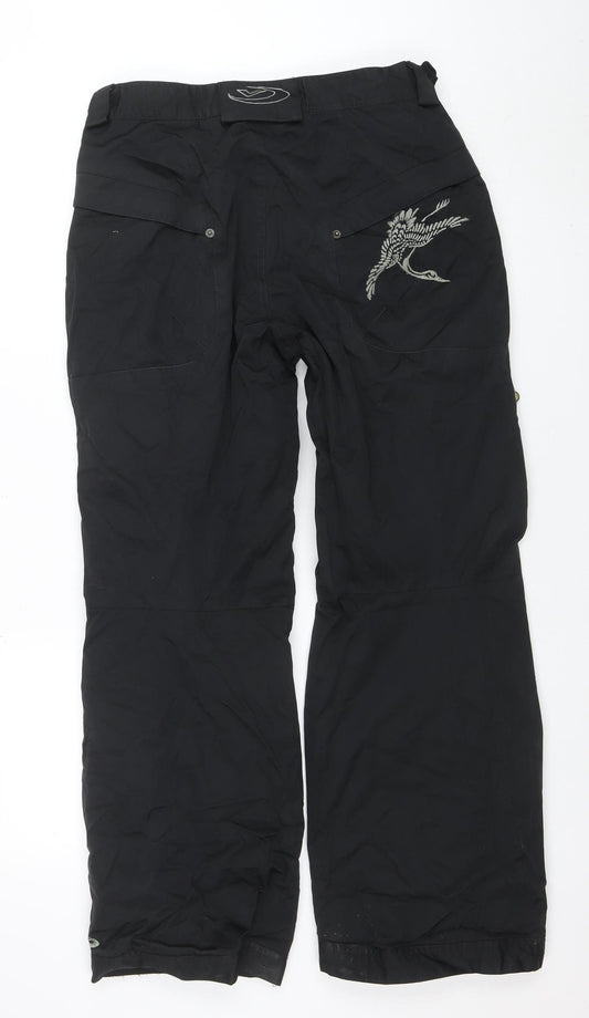 Five Seasons Womens Black Snow Pants UK 10 Waterproof Lined Winter Trousers