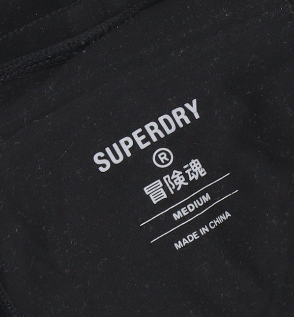 Superdry Sport Men's Black Jogger Trousers Medium Zip Pocket Drawstring