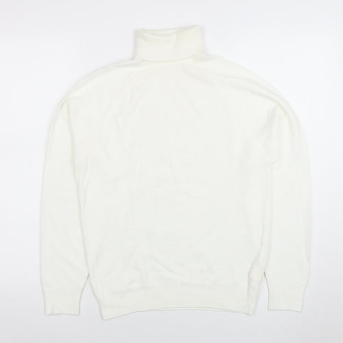 Jonelle Womens Ivory Roll Neck Acrylic Jumper Size 12