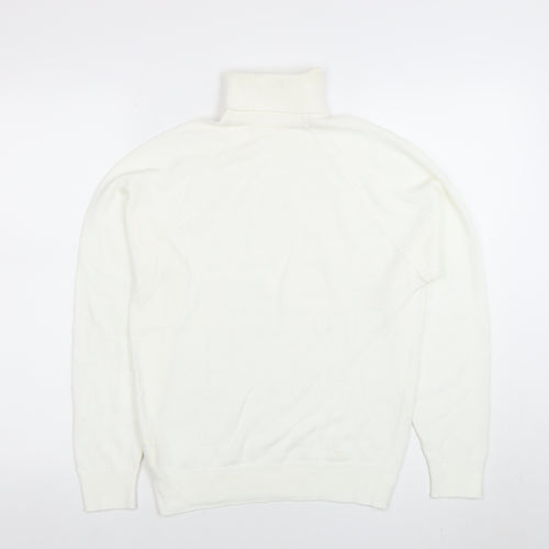 Jonelle Womens Ivory Roll Neck Acrylic Jumper Size 12