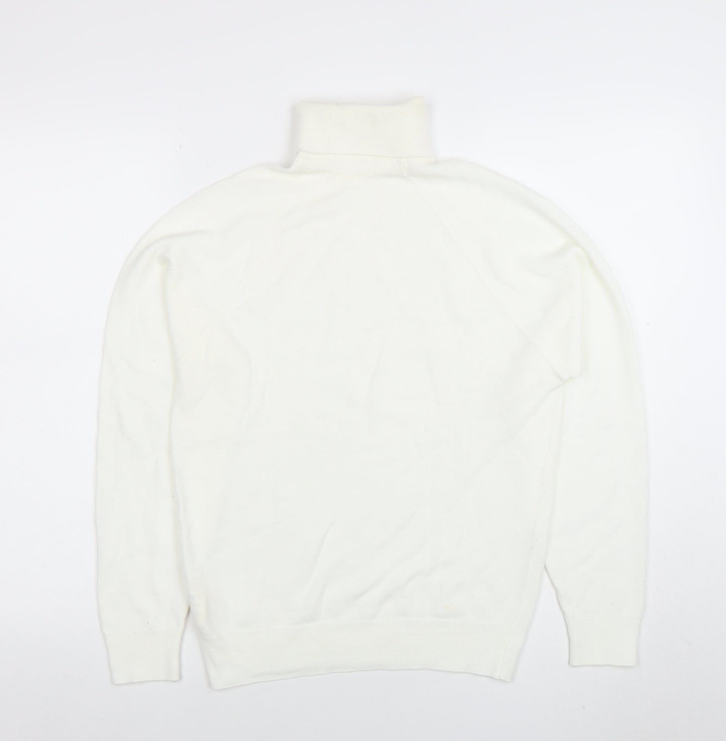 Jonelle Womens Ivory Roll Neck Acrylic Jumper Size 12