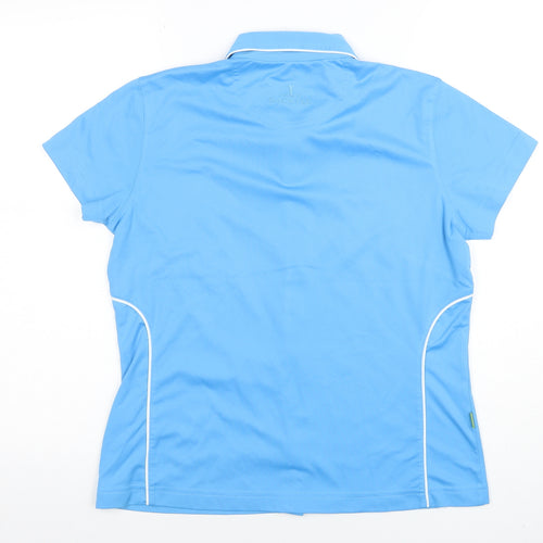 BACKTEE Women's Blue Short Sleeve Collared Polo Shirt M