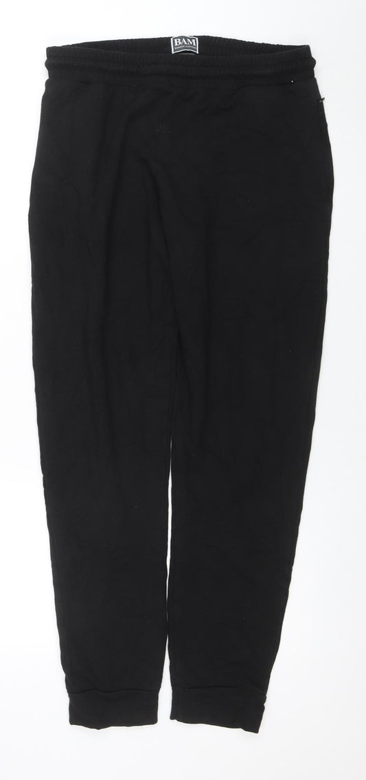 BAM Women Black Size 12 Jogger Activewear Trousers