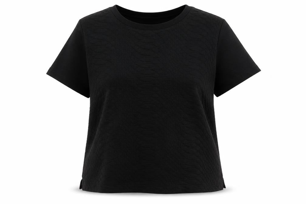 Front view of Old Navy Women's Black 2XL Short Sleeve Basic T-Shirt
