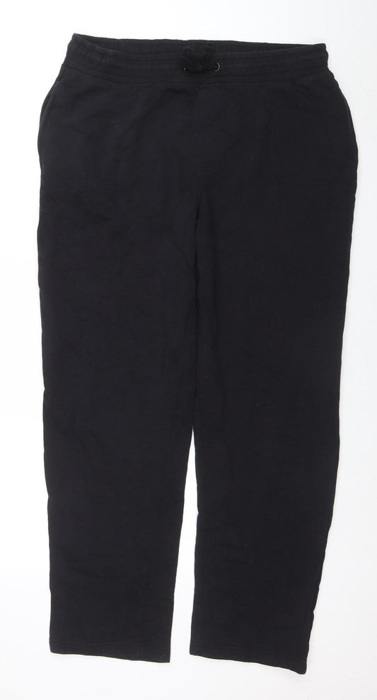 Tu Men’s Black Jogger Trousers L Regular Fit Cotton Blend