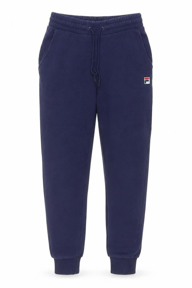 Front view of Fila Men's Blue Jogger Fleece Sweatpants, size S, Regular Fit