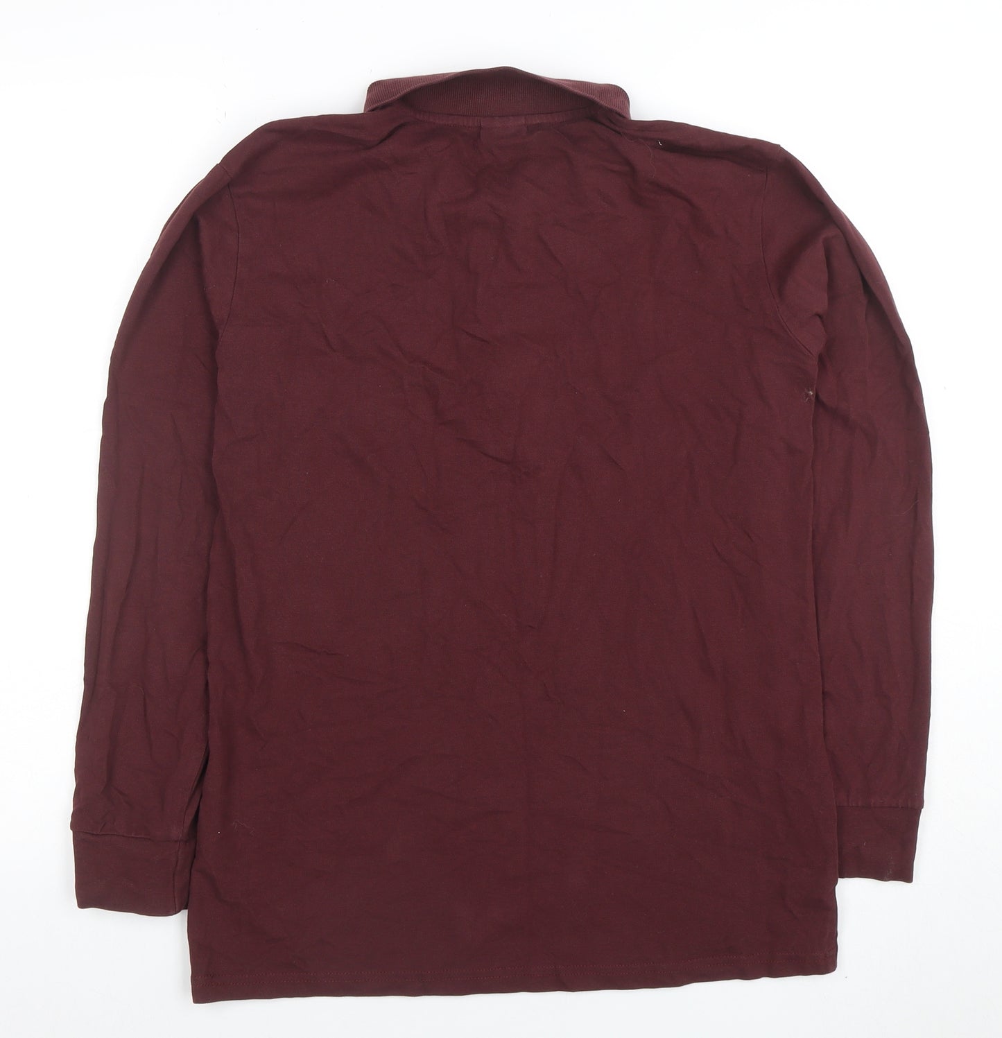 Father Sons Men’s Brown Long Sleeve Slim Fit Polo Shirt L