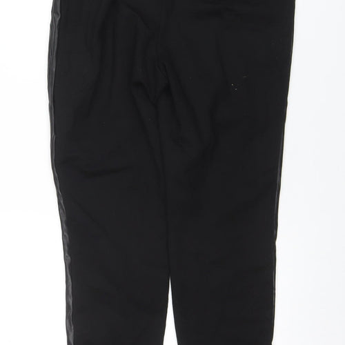 Rick Cardona Women’s Black Belted Faux Leather Panel Leggings Size 16