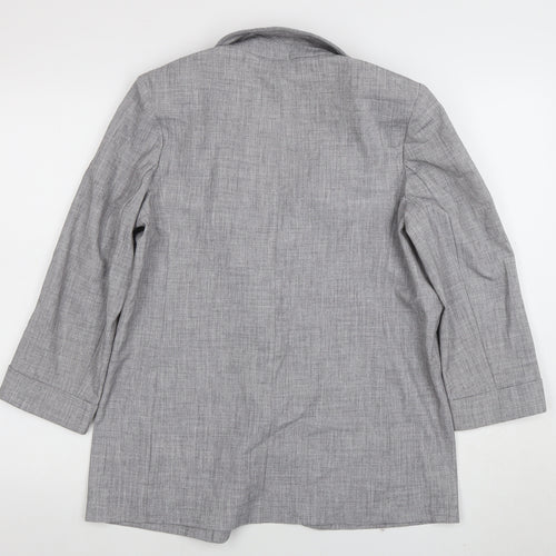 Marks and Spencer Grey Regular Fit Women's Blazer UK 12