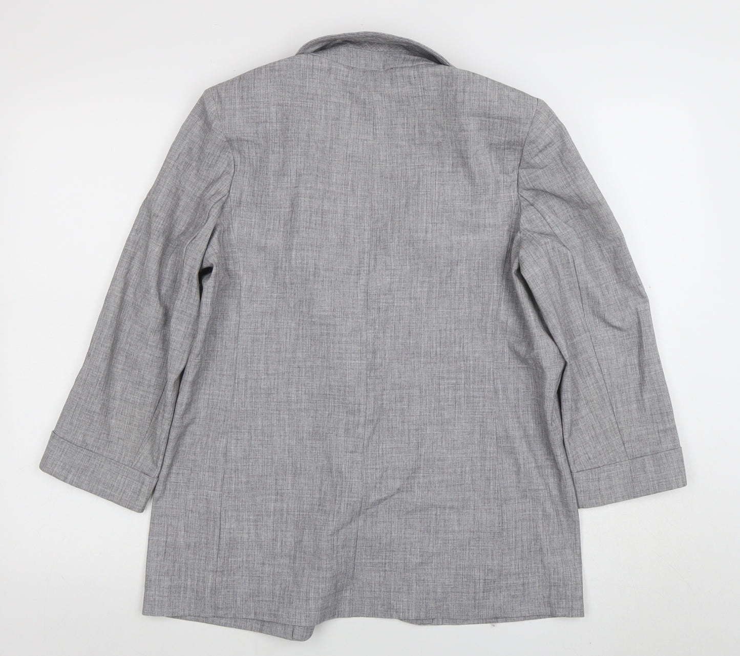 Marks and Spencer Grey Regular Fit Women's Blazer UK 12