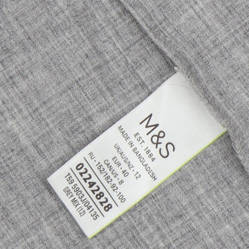 Marks and Spencer Grey Regular Fit Women's Blazer UK 12
