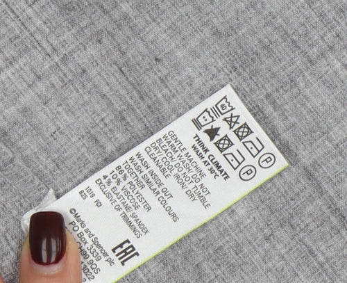 Marks and Spencer Grey Regular Fit Women's Blazer UK 12