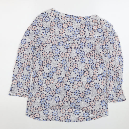 Fat Face Womens Multicoloured Floral Cotton Tunic Blouse Size 12