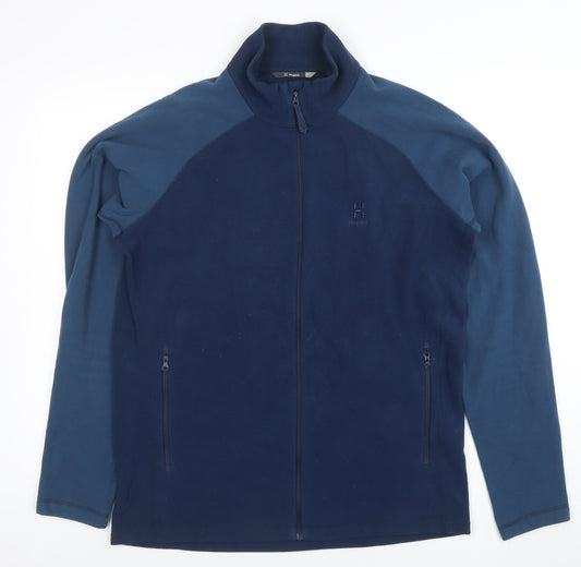 Haglöfs Men's Blue Full Zip Fleece Jacket Size L Regular Fit