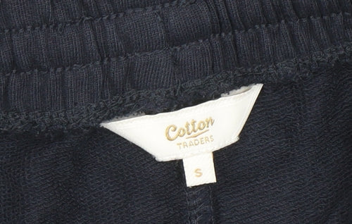 Cotton Traders Men's Navy Blue Sweat Shorts Size S Elastic Waist