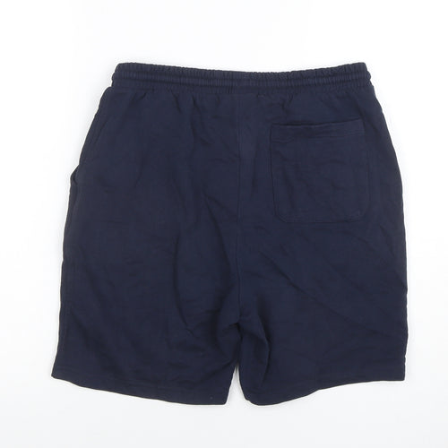 Cotton Traders Men's Navy Blue Sweat Shorts Size S Elastic Waist