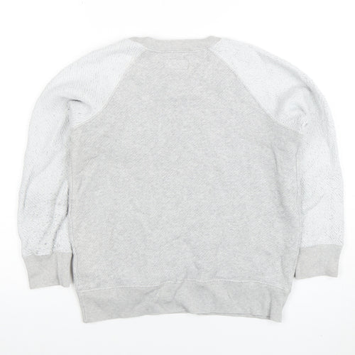 Jack Wills Women's Grey Crew Neck Pullover Sweatshirt UK 8 Cotton Blend