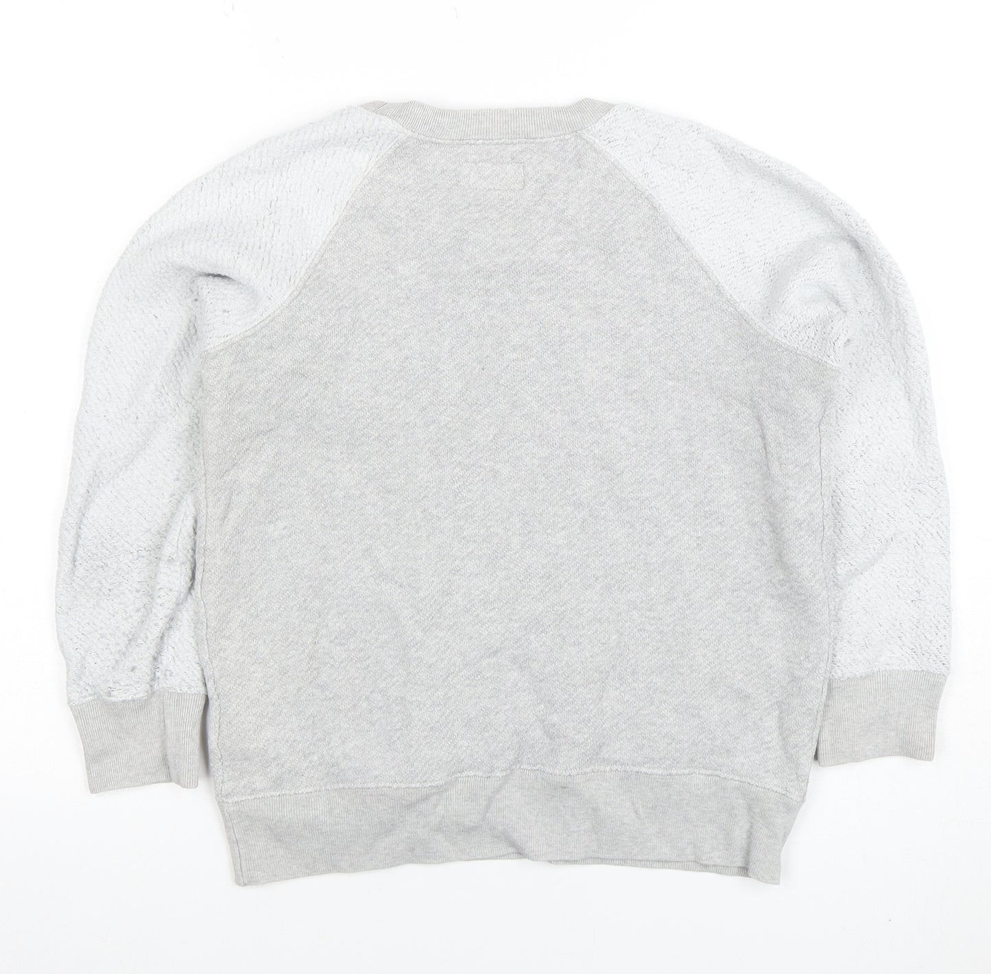 Jack Wills Women's Grey Crew Neck Pullover Sweatshirt UK 8 Cotton Blend