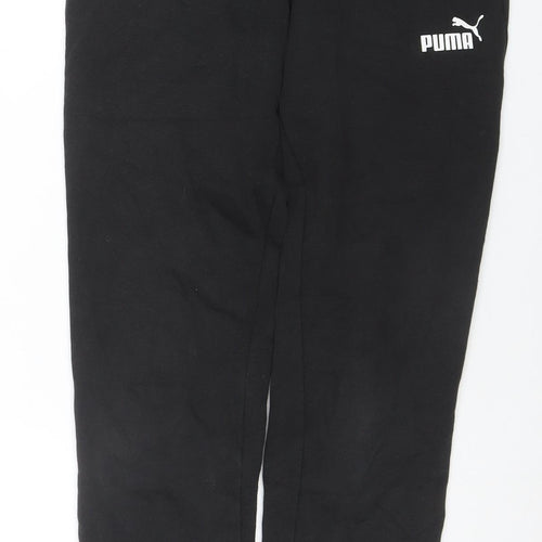 Puma Womens Black Jogger Sweatpants Size L Cotton Blend Gym Trousers