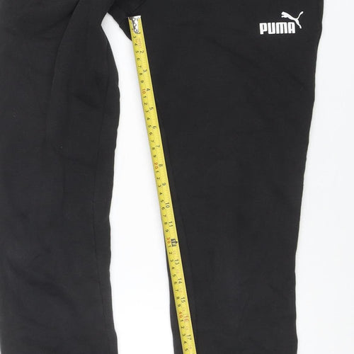 Puma Womens Black Jogger Sweatpants Size L Cotton Blend Gym Trousers