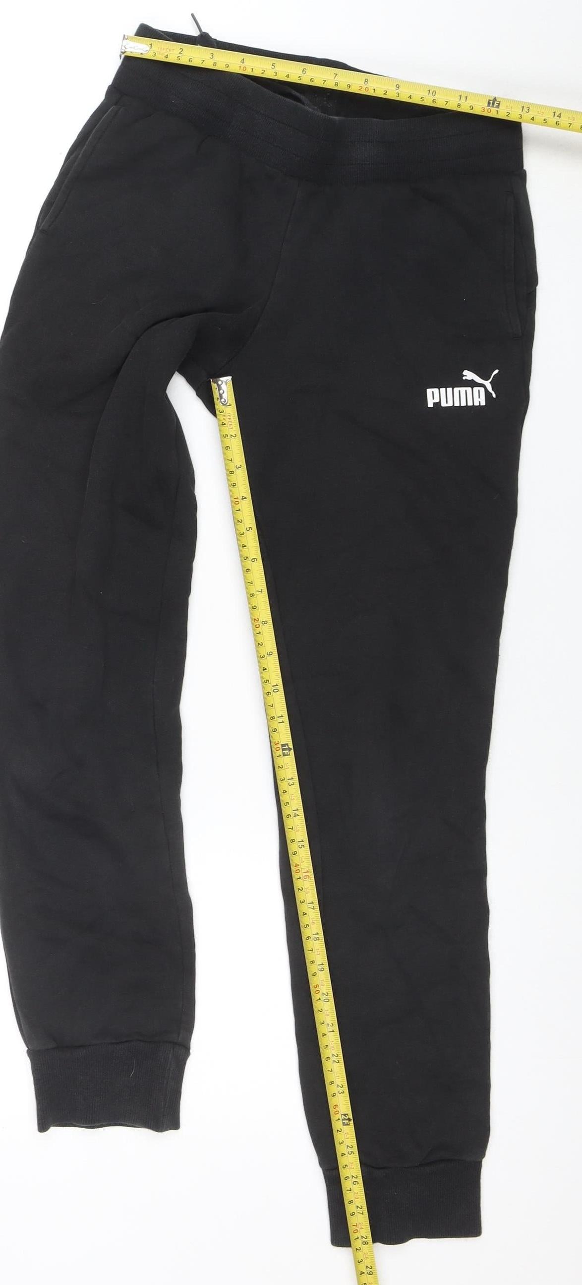Puma Womens Black Jogger Sweatpants Size L Cotton Blend Gym Trousers