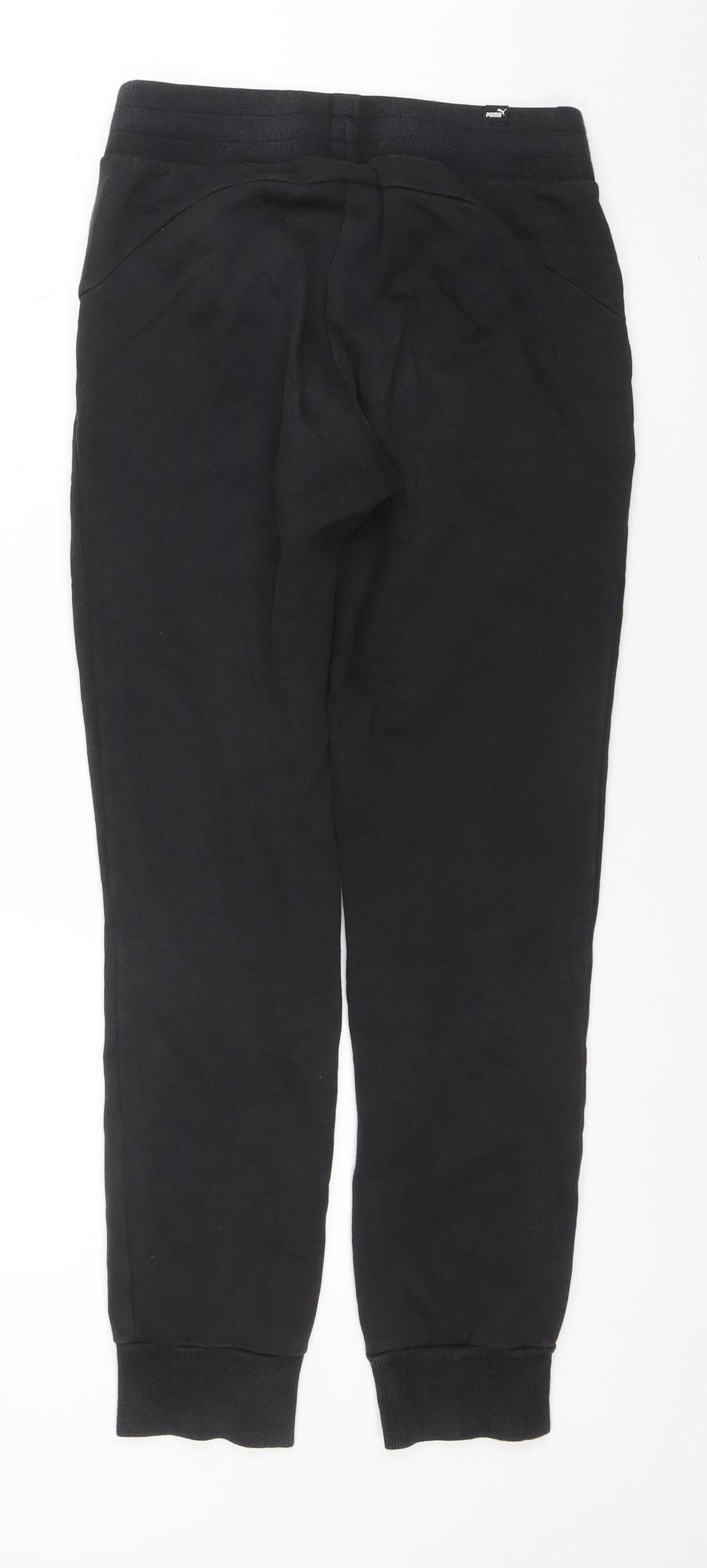 Puma Womens Black Jogger Sweatpants Size L Cotton Blend Gym Trousers