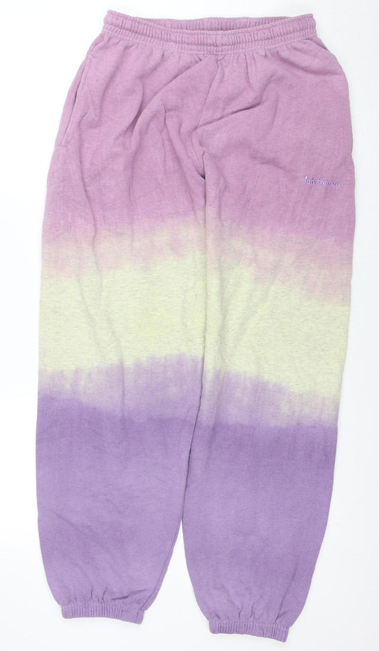 iets frans Women's Purple Tie Dye Joggers M Cotton Blend Comfy Fit