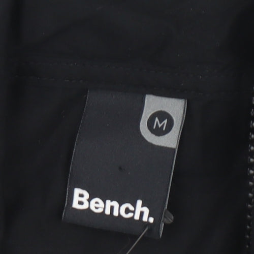 Bench Women's Black Long Hooded Cotton Parka Jacket Size M