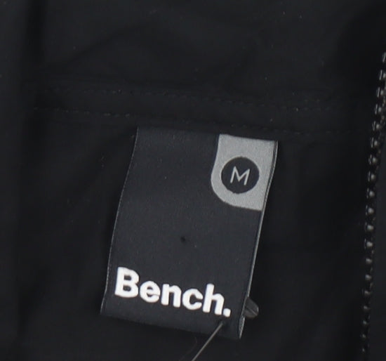 Bench Women's Black Long Hooded Cotton Parka Jacket Size M