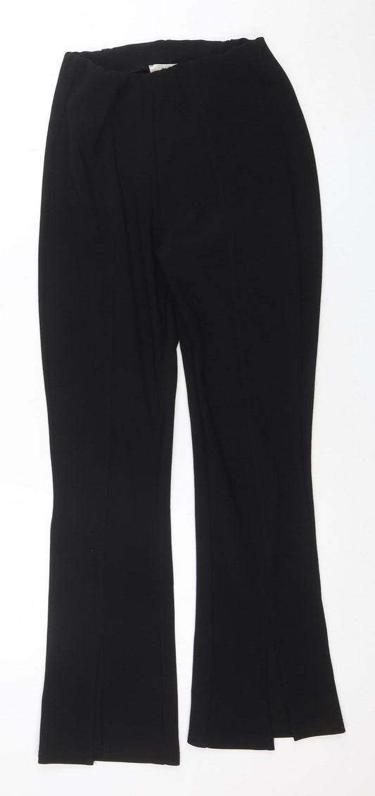 Pull & Bear Women's Black Slim Stretch Trousers Size S 26in Waist