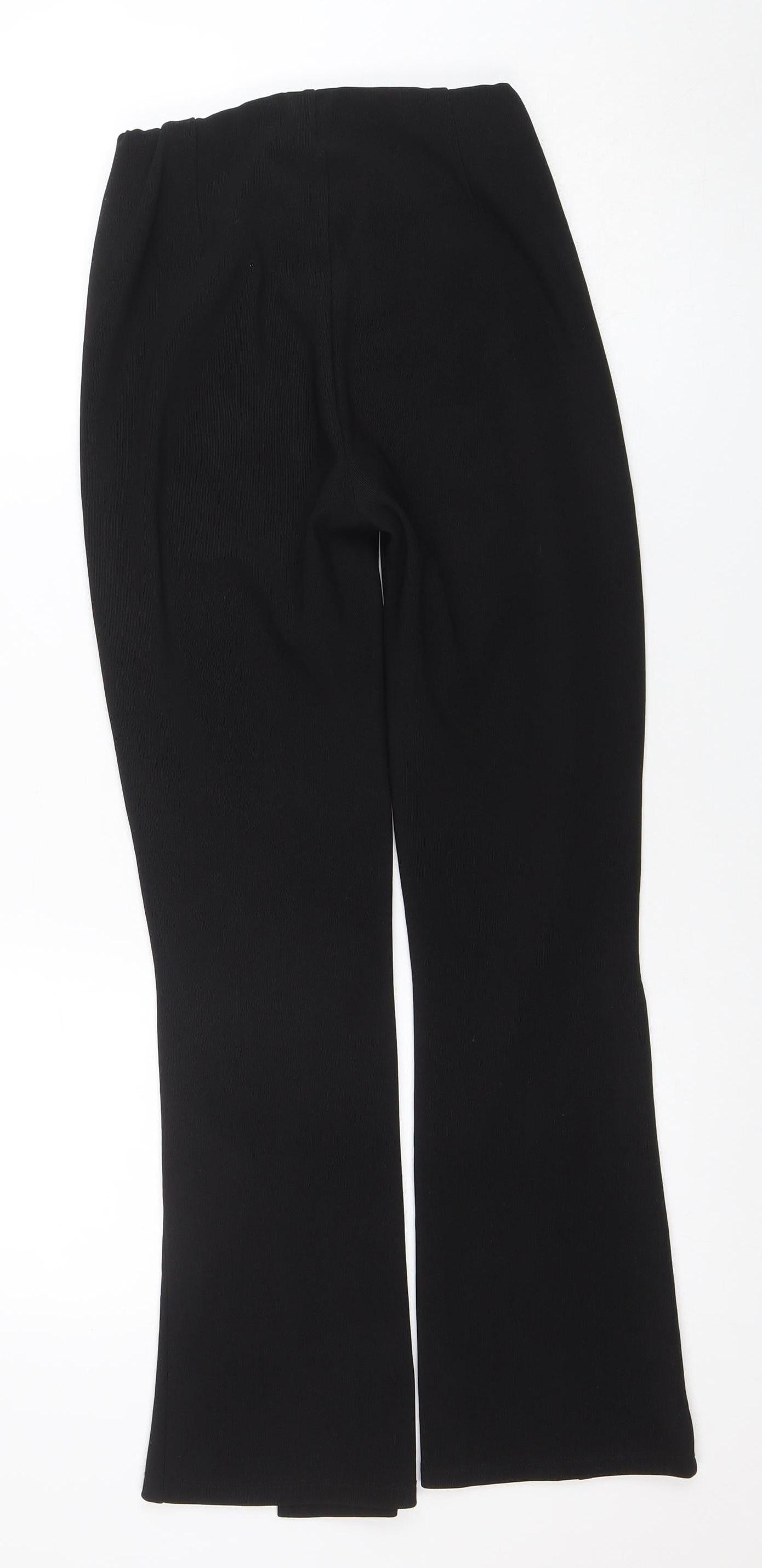 Pull & Bear Women's Black Slim Stretch Trousers Size S 26in Waist