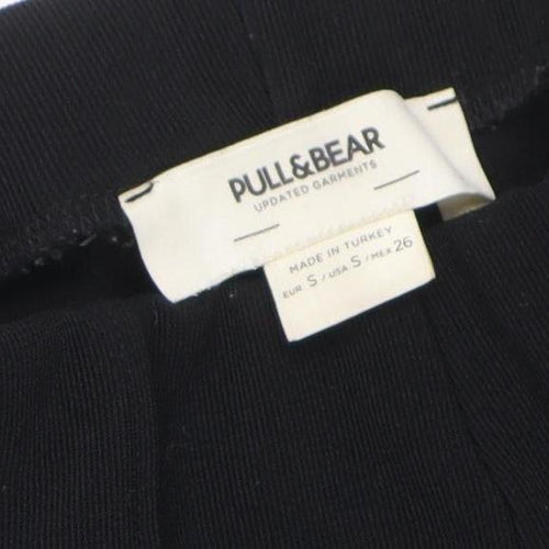 Pull & Bear Women's Black Slim Stretch Trousers Size S 26in Waist