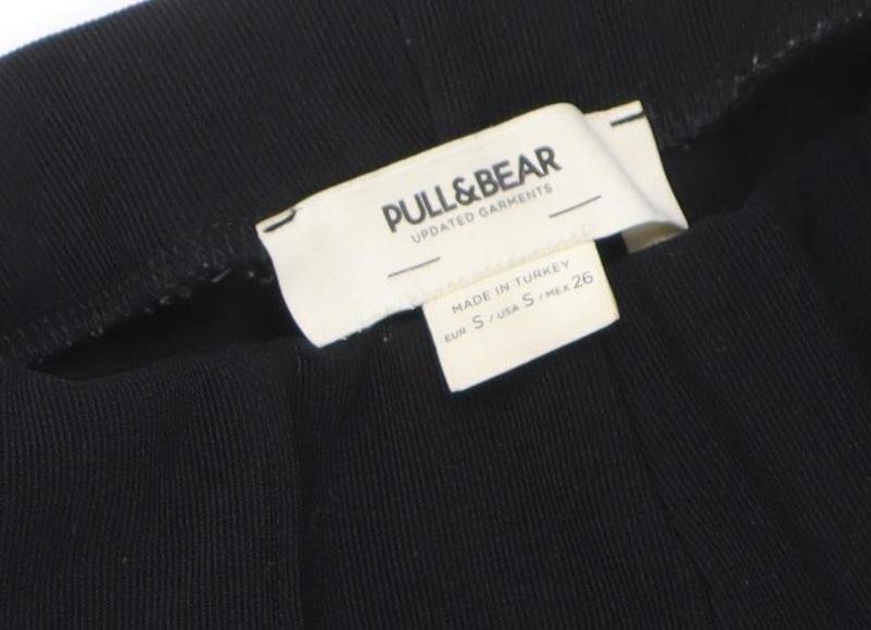 Pull & Bear Women's Black Slim Stretch Trousers Size S 26in Waist