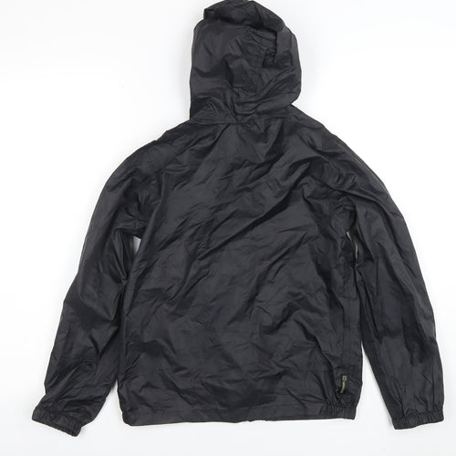 Gelert Boys Black Hooded Windbreaker Jacket 11-12 Years Waterproof Lightweight