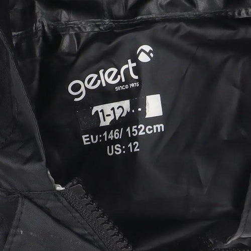 Gelert Boys Black Hooded Windbreaker Jacket 11-12 Years Waterproof Lightweight