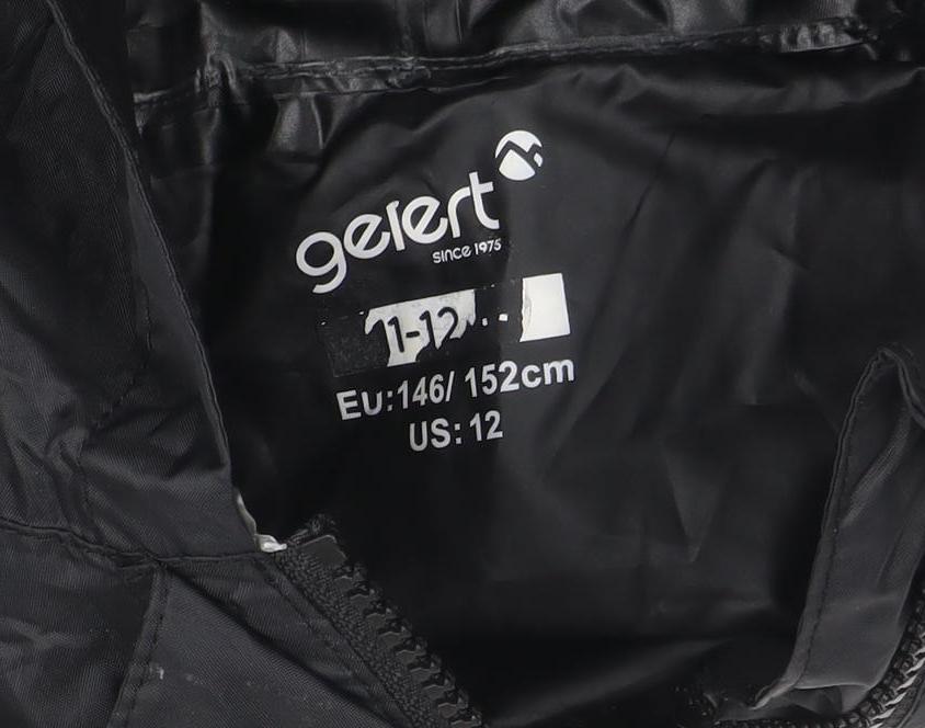Gelert Boys Black Hooded Windbreaker Jacket 11-12 Years Waterproof Lightweight
